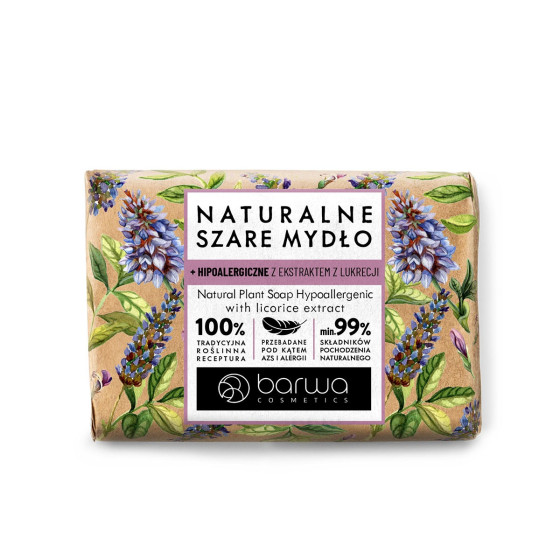 Naturalne szare mydło z ekstraktem z lukrecji  90 G
