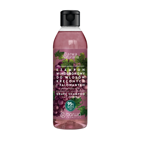 Szampon Winogronowy do włosów kręconych i falowanych Barwa Naturalna 300ml