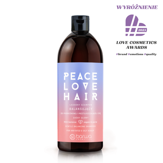 Łagodny Szampon Balansujący Peace Love Hair 480 ml