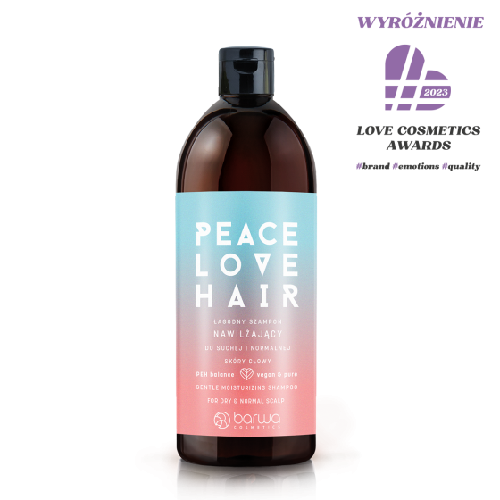 Łagodny Szampon Nawilżający Peace Love Hair 480 ml