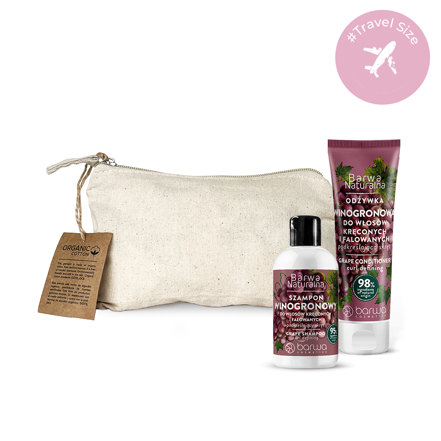 Zestaw Podróżny Winogronowy + kosmetyczka