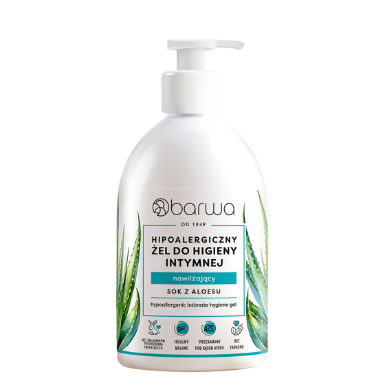 Hipoalergiczny żel do higieny intymnej z sokiem z aloesu nawilżający 500 ml