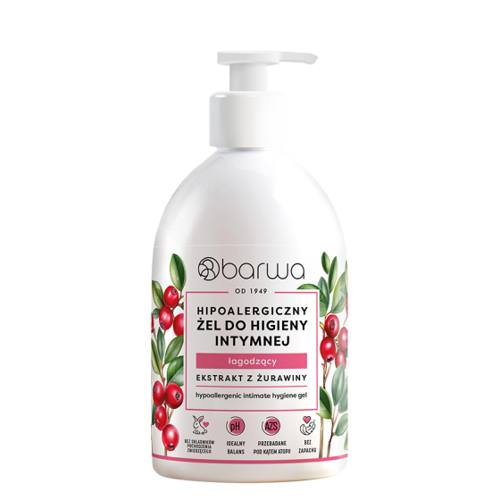 Hipoalergiczny płyn do higieny intymnej z żurawiną