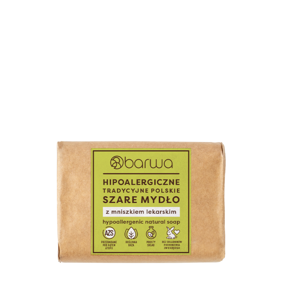 Hipoalergiczne Tradycyjne Polskie Szare Mydło z ekstraktem z mniszka lekarskiego Barwa 100 g